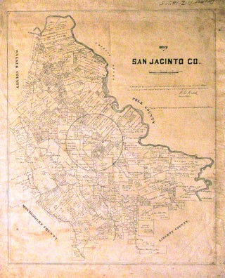 Item #26298 Map of San Jacinto Co. Texas General Land Office