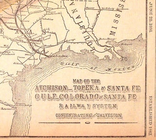 Item #26304 Map of the Atchison-Topeka & Santa Fe Gulf-Colorado & Santa Fe Railway System...