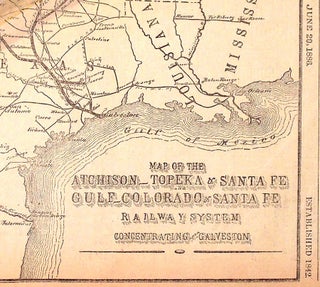 Item #26304 Map of the Atchison-Topeka & Santa Fe Gulf-Colorado & Santa Fe Railway System...