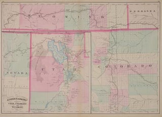 Item #26305 Asher & Adams' Portions of Utah, Colorado and Wyoming. Asher, Adams
